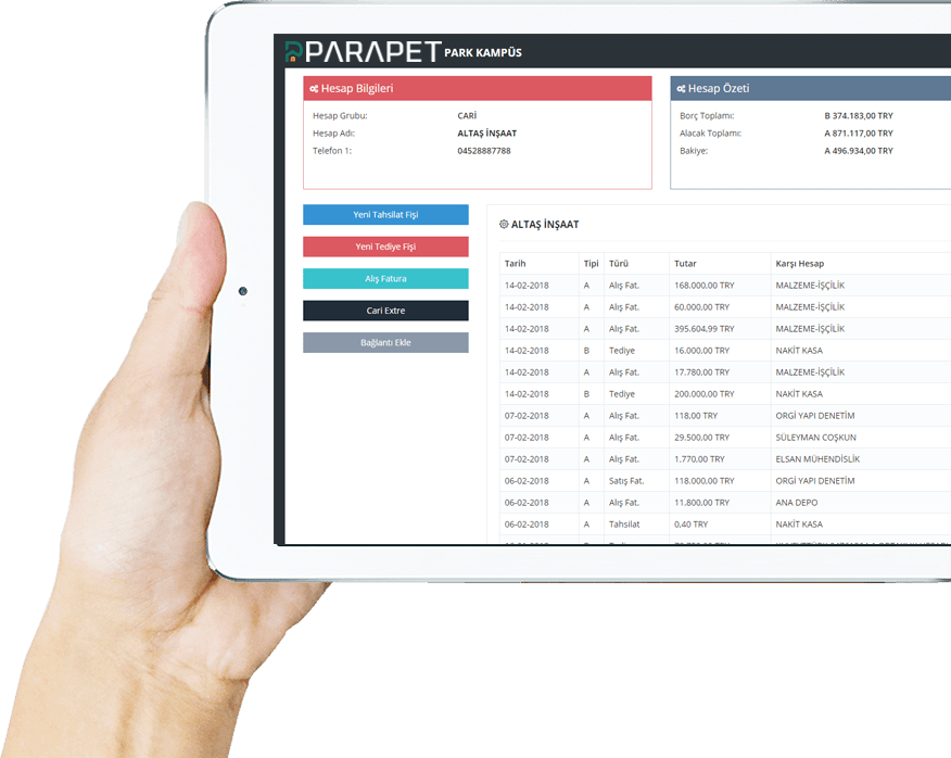 Parapet kolay kullanımı ile işlerinizi kolaylaştırıyor